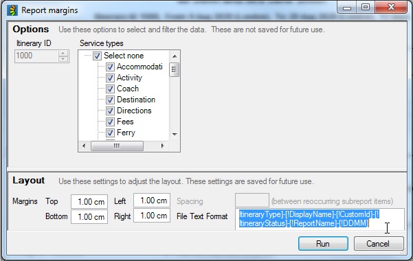 Customising File Names - Options